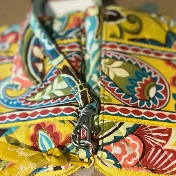 Two Vera Bradley Yellow and Blue Paisley Wristlets Bundle - Picture 9 of 11